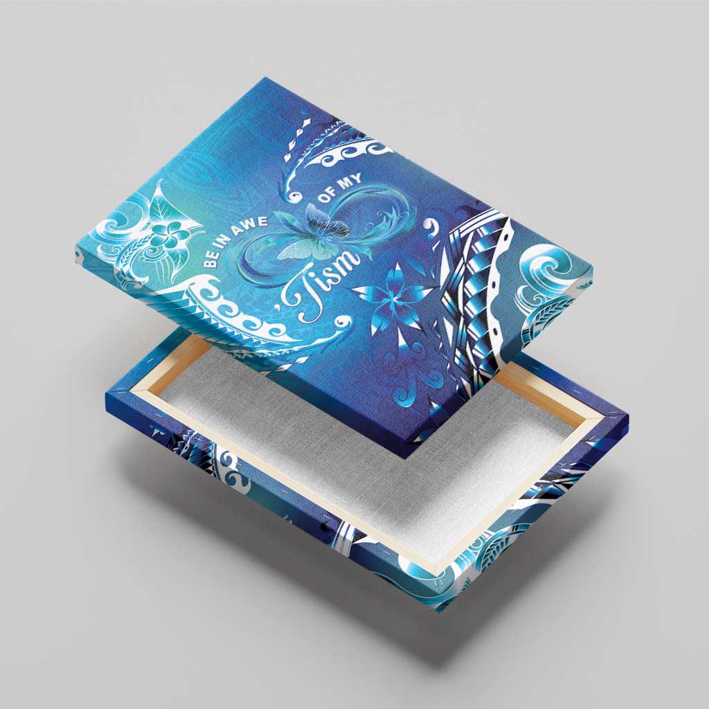Polynesia Autism Awareness Canvas Wall Art Be In Awe Of My 'Tism LT05 - Polynesian Pride