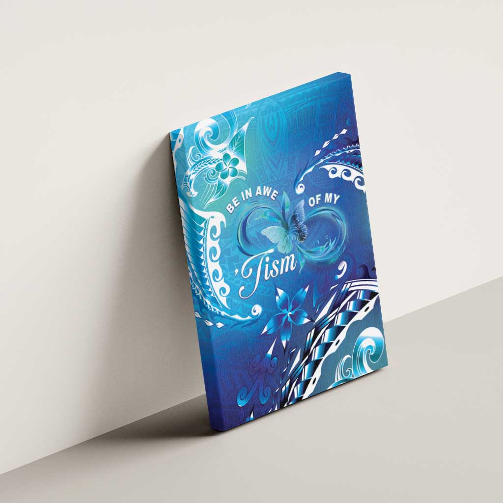 Polynesia Autism Awareness Canvas Wall Art Be In Awe Of My 'Tism LT05 - Polynesian Pride