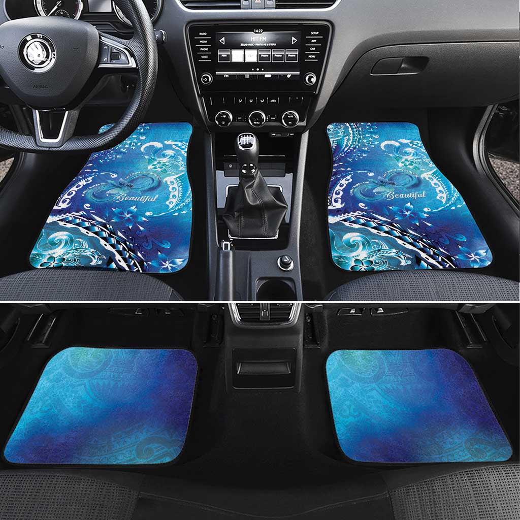 Polynesia Autism Awareness Car Mats Be In Awe Of My 'Tism LT05 Set 4pcs Blue - Polynesian Pride