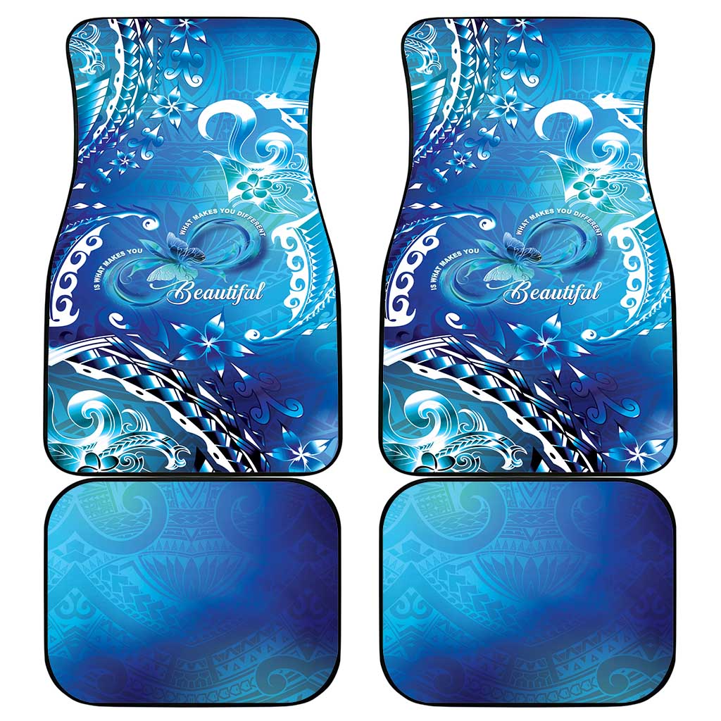 Polynesia Autism Awareness Car Mats Be In Awe Of My 'Tism LT05 - Polynesian Pride