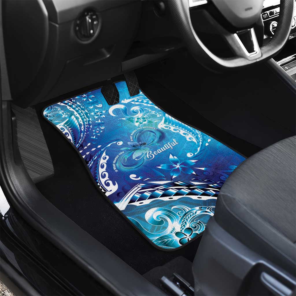 Polynesia Autism Awareness Car Mats Be In Awe Of My 'Tism LT05 - Polynesian Pride