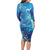 Polynesia Autism Awareness Family Matching Long Sleeve Bodycon Dress and Hawaiian Shirt Be In Awe Of My 'Tism