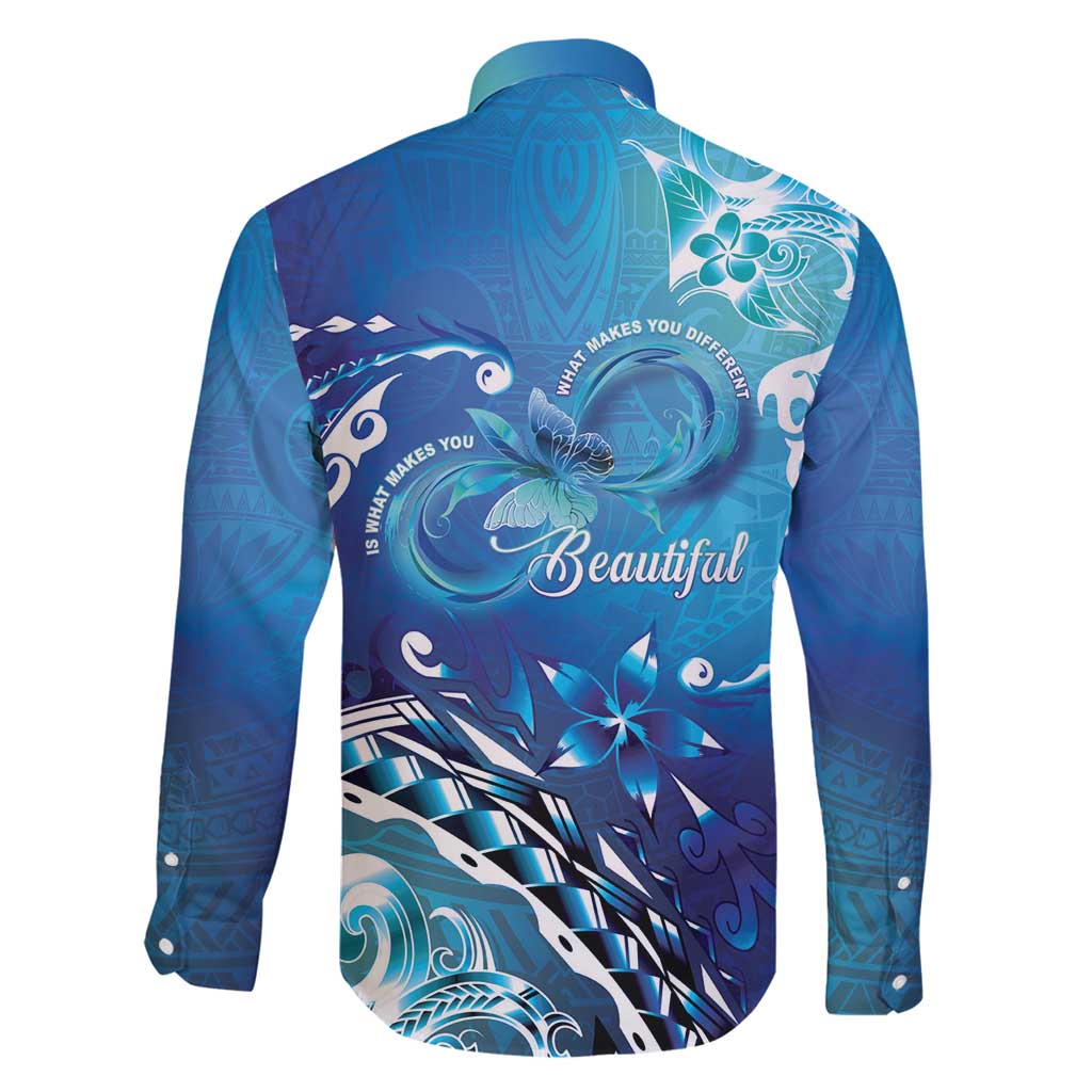 Polynesia Autism Awareness Family Matching Off Shoulder Maxi Dress and Hawaiian Shirt Be In Awe Of My 'Tism