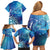 Polynesia Autism Awareness Family Matching Off Shoulder Short Dress and Hawaiian Shirt Be In Awe Of My 'Tism