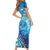 Polynesia Autism Awareness Family Matching Short Sleeve Bodycon Dress and Hawaiian Shirt Be In Awe Of My 'Tism