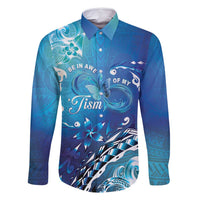 Polynesia Autism Awareness Family Matching Summer Maxi Dress and Hawaiian Shirt Be In Awe Of My 'Tism