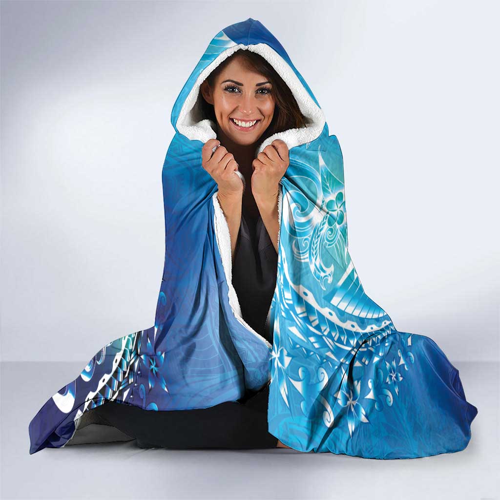 Polynesia Autism Awareness Hooded Blanket Be In Awe Of My 'Tism LT05 - Polynesian Pride