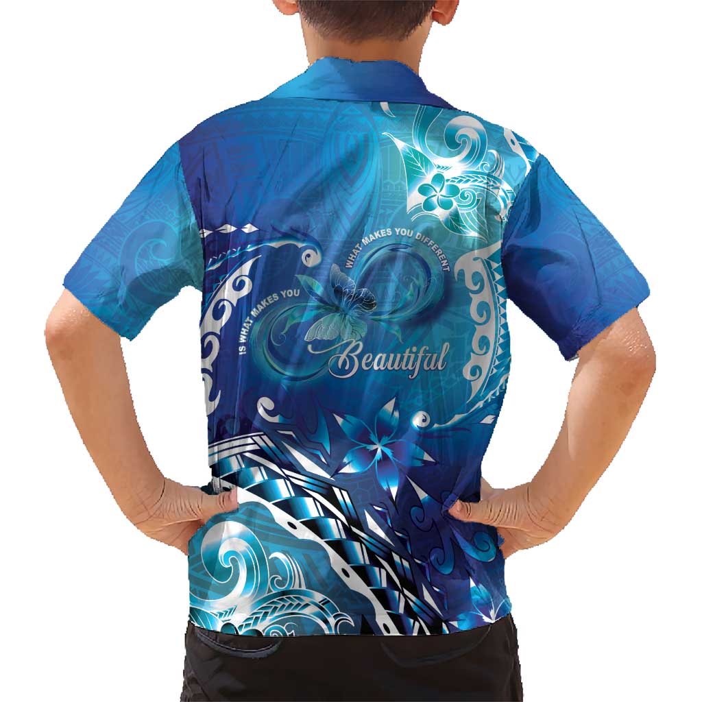 Polynesia Autism Awareness Kid Hawaiian Shirt Be In Awe Of My 'Tism