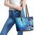 Polynesia Autism Awareness Leather Tote Bag Be In Awe Of My 'Tism