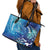 Polynesia Autism Awareness Leather Tote Bag Be In Awe Of My 'Tism