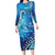 Polynesia Autism Awareness Long Sleeve Bodycon Dress Be In Awe Of My 'Tism