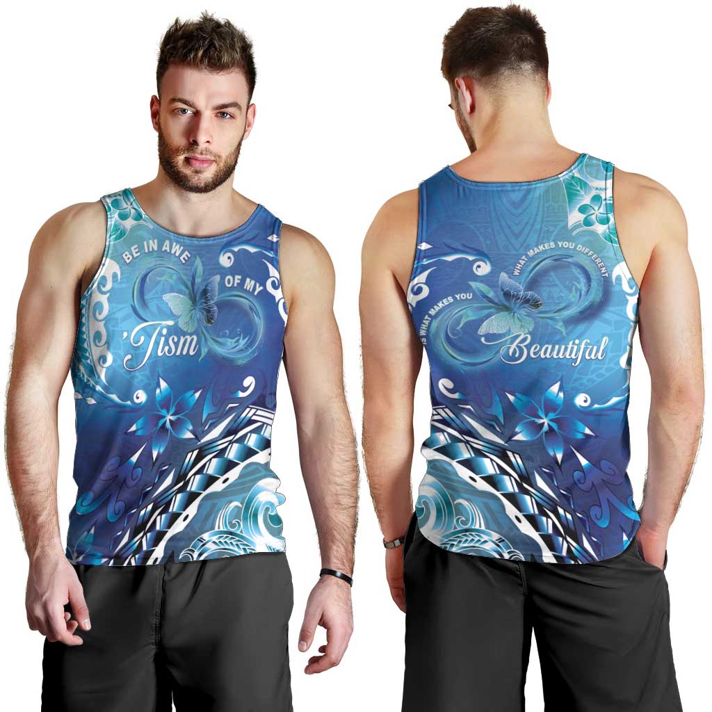 Polynesia Autism Awareness Men Tank Top Be In Awe Of My 'Tism LT05 - Polynesian Pride