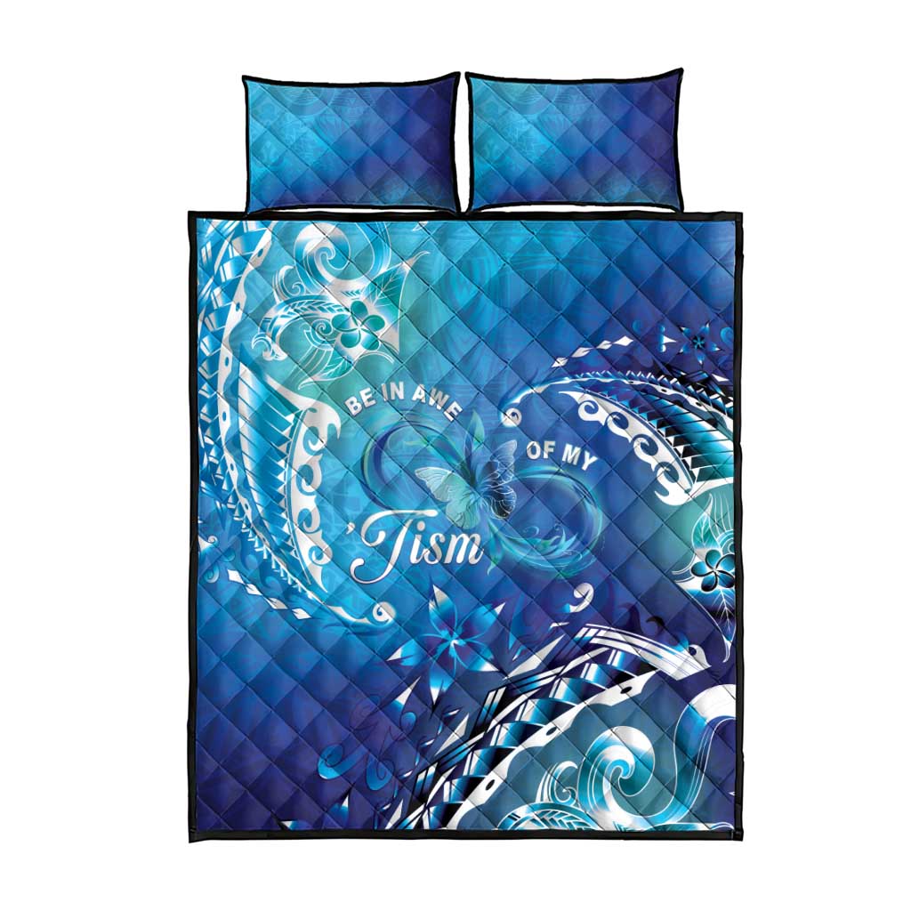 Polynesia Autism Awareness Quilt Bed Set Be In Awe Of My 'Tism LT05 - Polynesian Pride