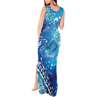 Polynesia Autism Awareness Tank Maxi Dress Be In Awe Of My 'Tism LT05 - Polynesian Pride