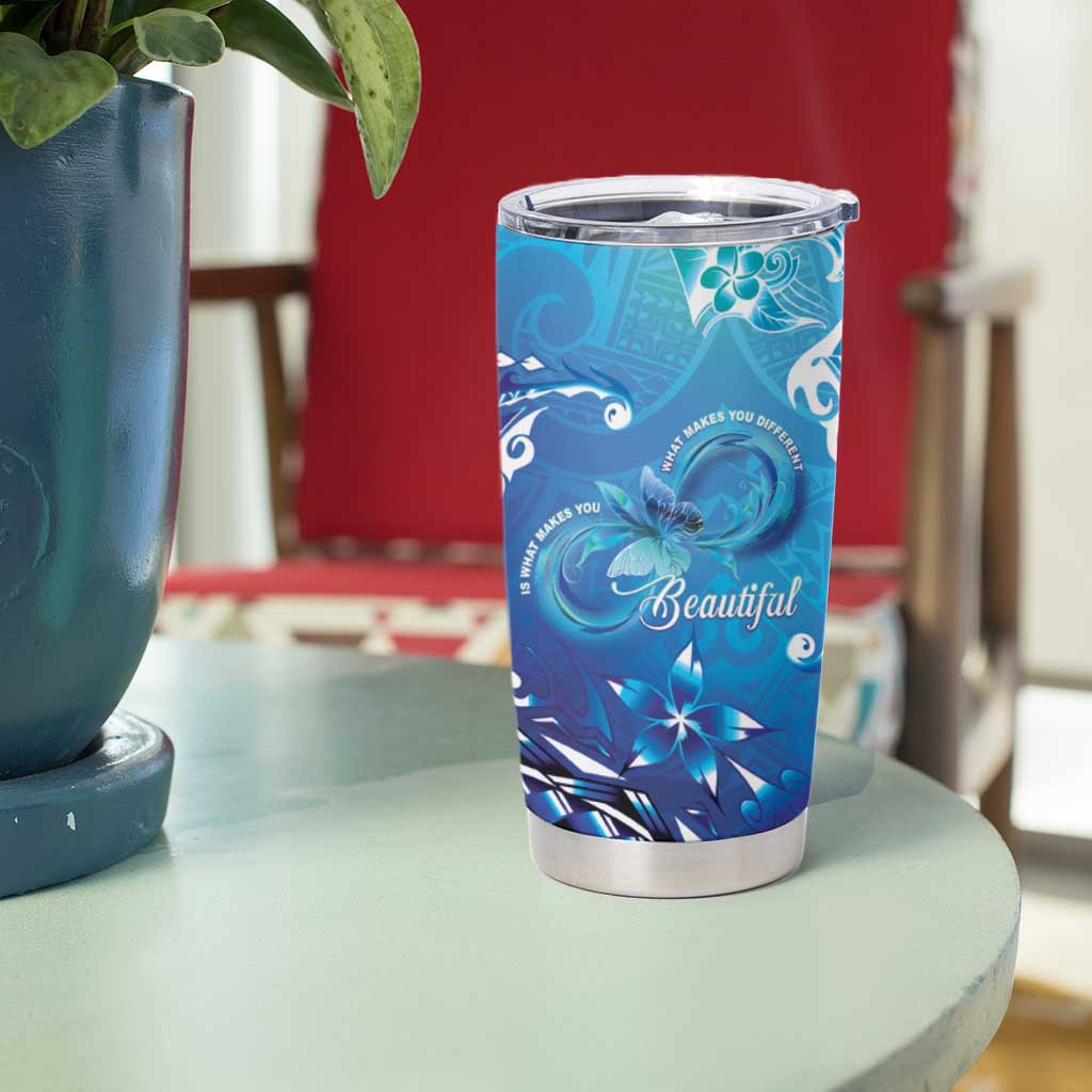 Polynesia Autism Awareness Tumbler Cup Be In Awe Of My 'Tism LT05 - Polynesian Pride