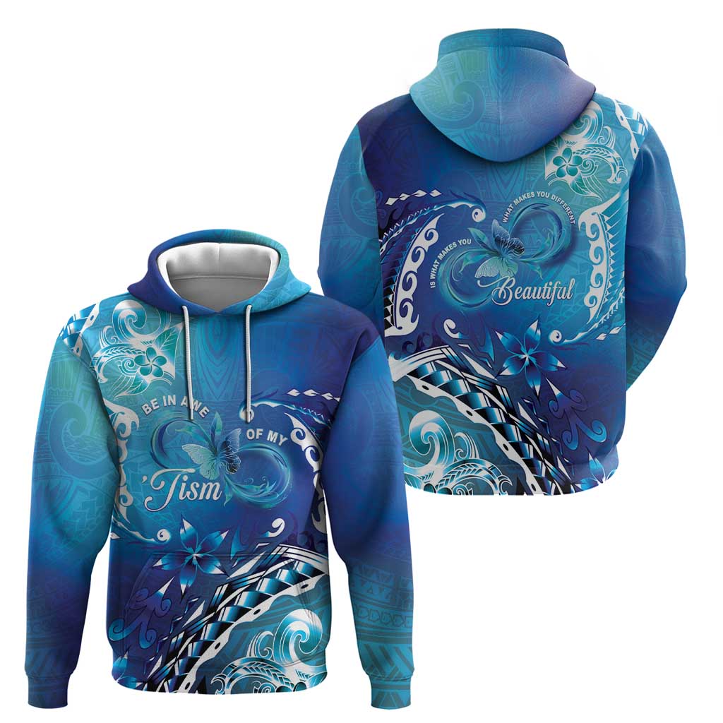 Polynesia Autism Awareness Zip Hoodie Be In Awe Of My 'Tism