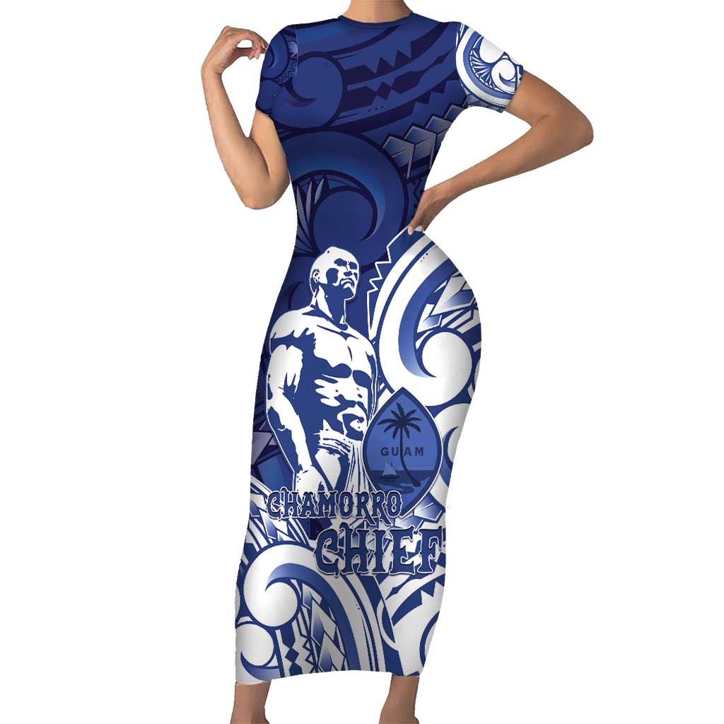 Guam Chief Kepuha Family Matching Short Sleeve Bodycon Dress and Hawaiian Shirt Chamorro Pride