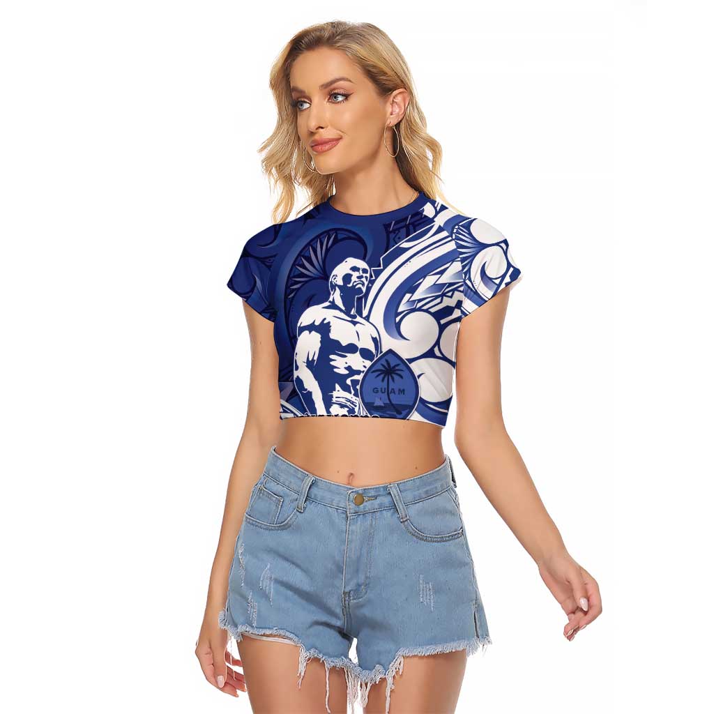 Guam Chief Kepuha Raglan Cropped T Shirt Chamorro Pride