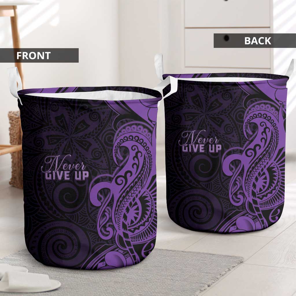 Lupus Warrior Laundry Basket Never Give Up Polynesian Style LT05 - Polynesian Pride