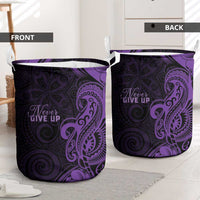 Lupus Warrior Laundry Basket Never Give Up Polynesian Style LT05 - Polynesian Pride