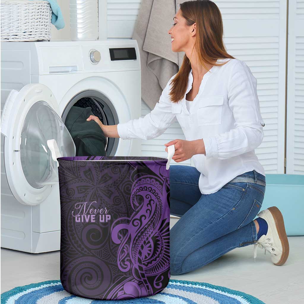 Lupus Warrior Laundry Basket Never Give Up Polynesian Style LT05 - Polynesian Pride