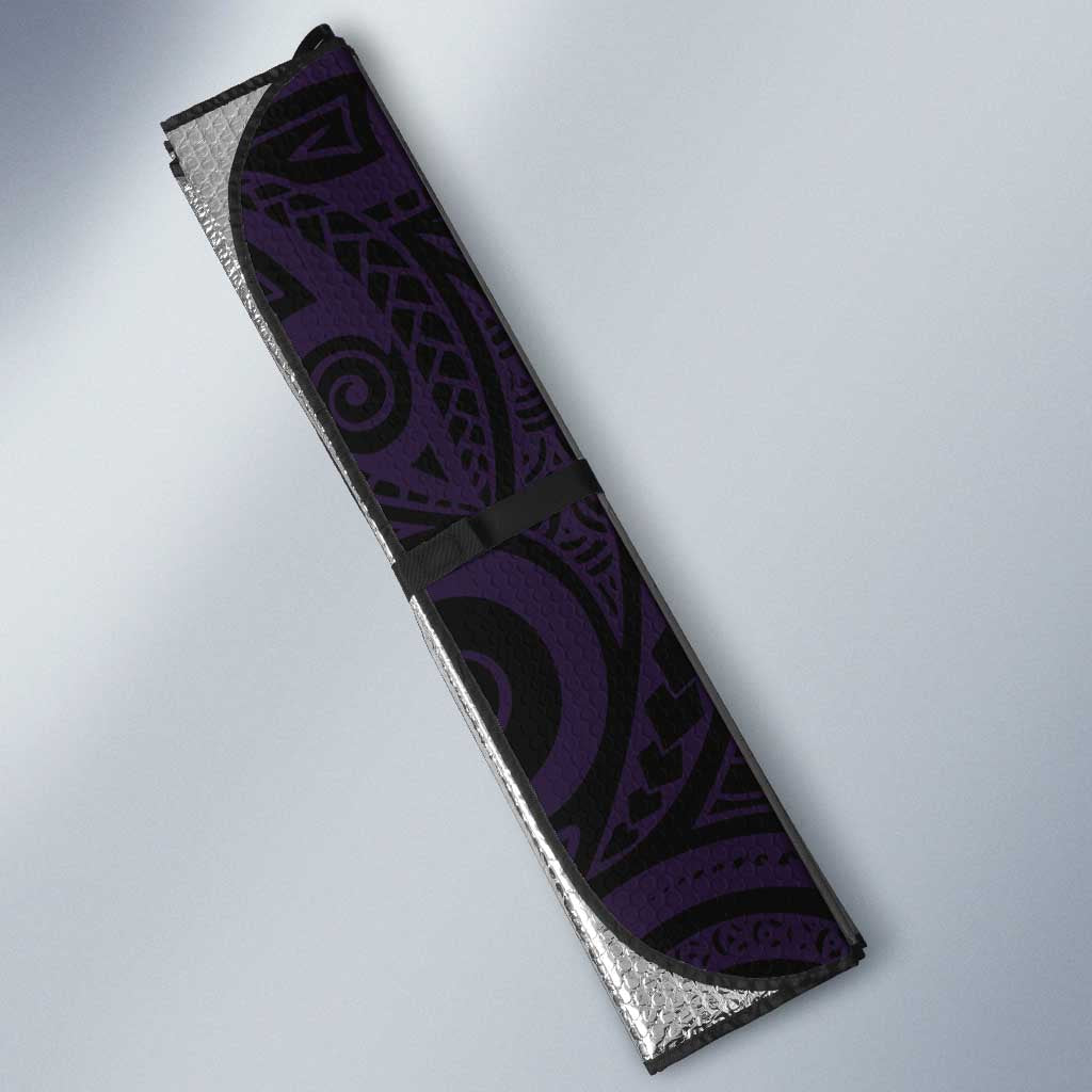 Lupus Warrior Auto Sun Shade Never Give Up Polynesian Style LT05 - Polynesian Pride