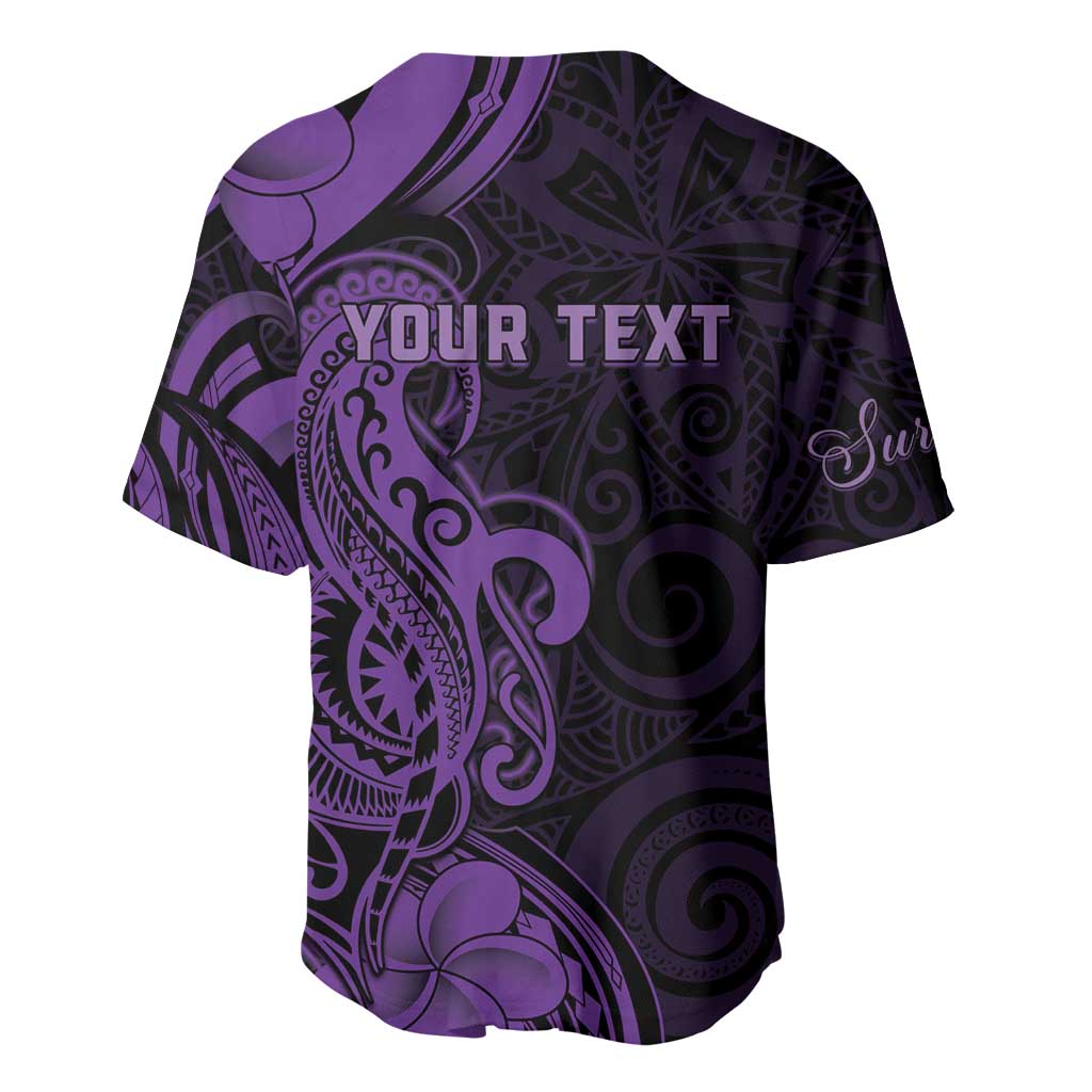 Personalised Lupus Warrior Baseball Jersey Never Give Up Polynesian Style LT05 - Polynesian Pride