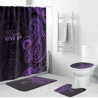 Lupus Warrior Bathroom Set Never Give Up Polynesian Style LT05 Bathroom Set (4 pcs) Purple - Polynesian Pride