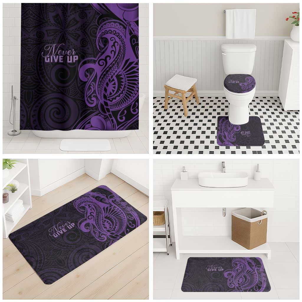 Lupus Warrior Bathroom Set Never Give Up Polynesian Style LT05 - Polynesian Pride
