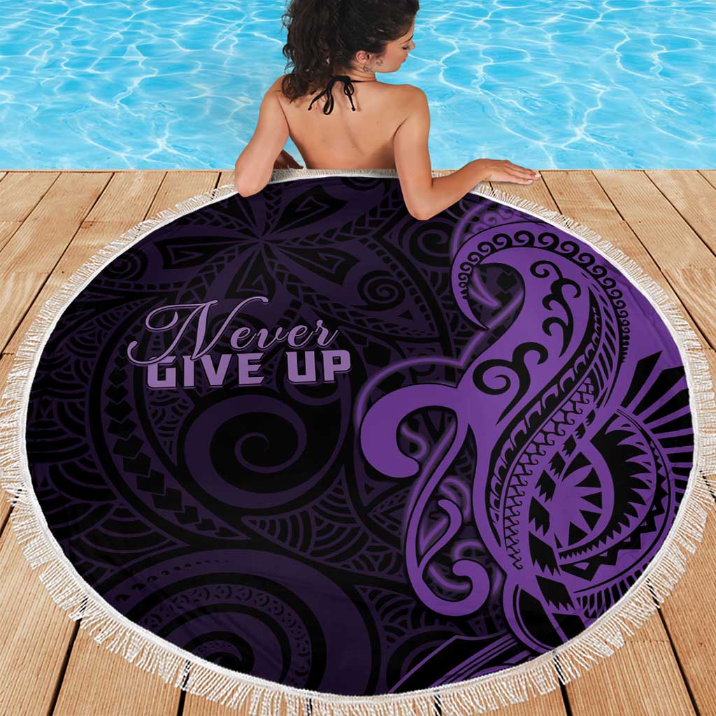 Lupus Warrior Beach Blanket Never Give Up Polynesian Style LT05 - Polynesian Pride