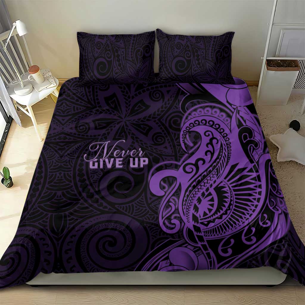 Lupus Warrior Bedding Set Never Give Up Polynesian Style LT05 - Polynesian Pride