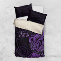 Lupus Warrior Bedding Set Never Give Up Polynesian Style LT05 US Twin 172cm x 218cm Purple - Polynesian Pride