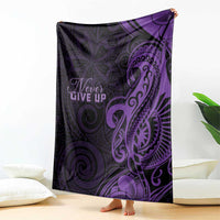 Lupus Warrior Blanket Never Give Up Polynesian Style LT05 - Polynesian Pride
