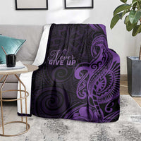 Lupus Warrior Blanket Never Give Up Polynesian Style LT05 - Polynesian Pride