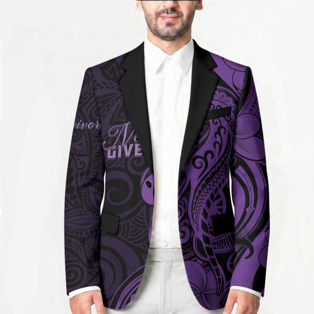 Personalised Lupus Warrior Blazer Never Give Up Polynesian Style LT05 - Polynesian Pride