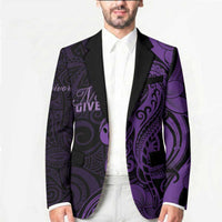 Personalised Lupus Warrior Blazer Never Give Up Polynesian Style LT05 - Polynesian Pride
