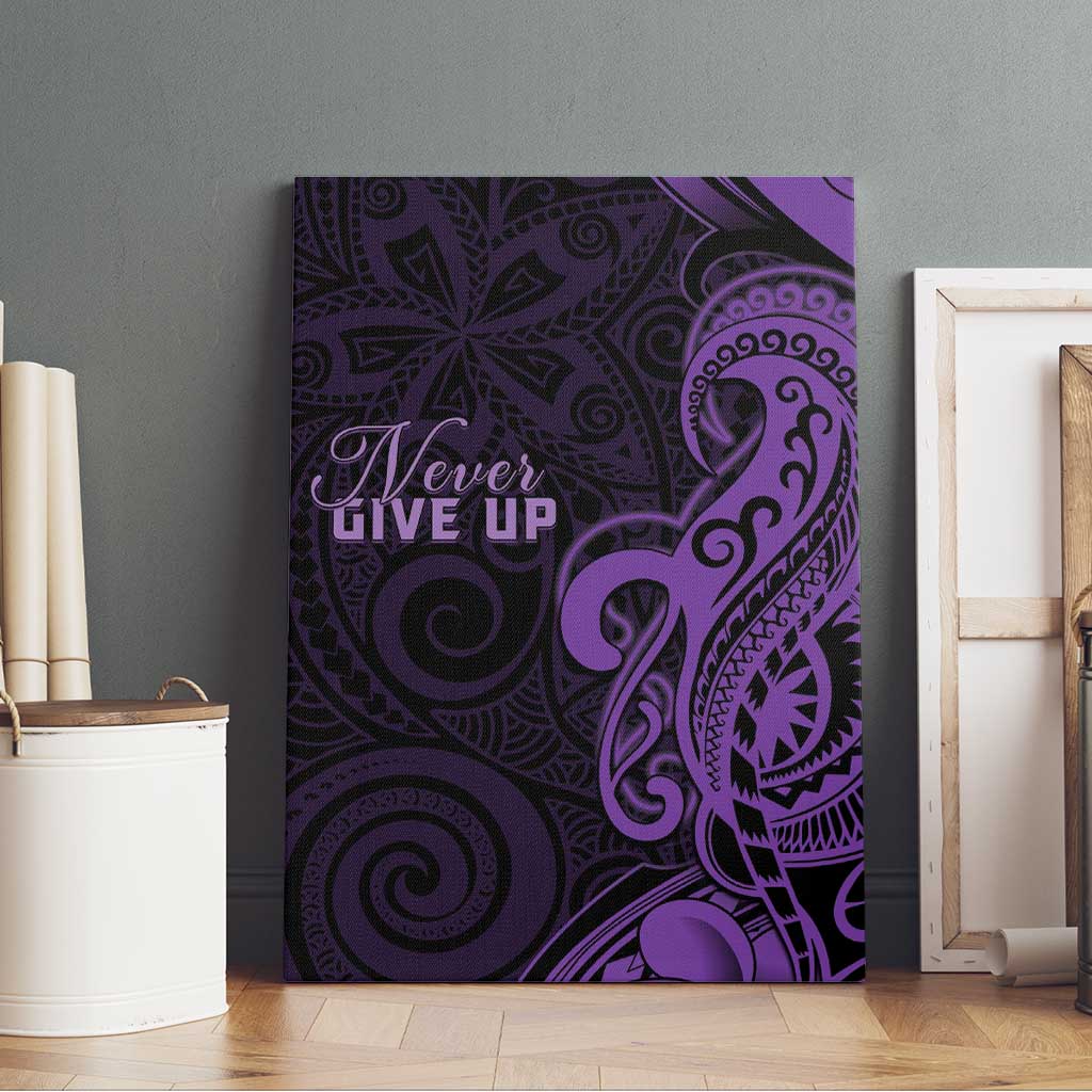 Lupus Warrior Canvas Wall Art Never Give Up Polynesian Style LT05 - Polynesian Pride