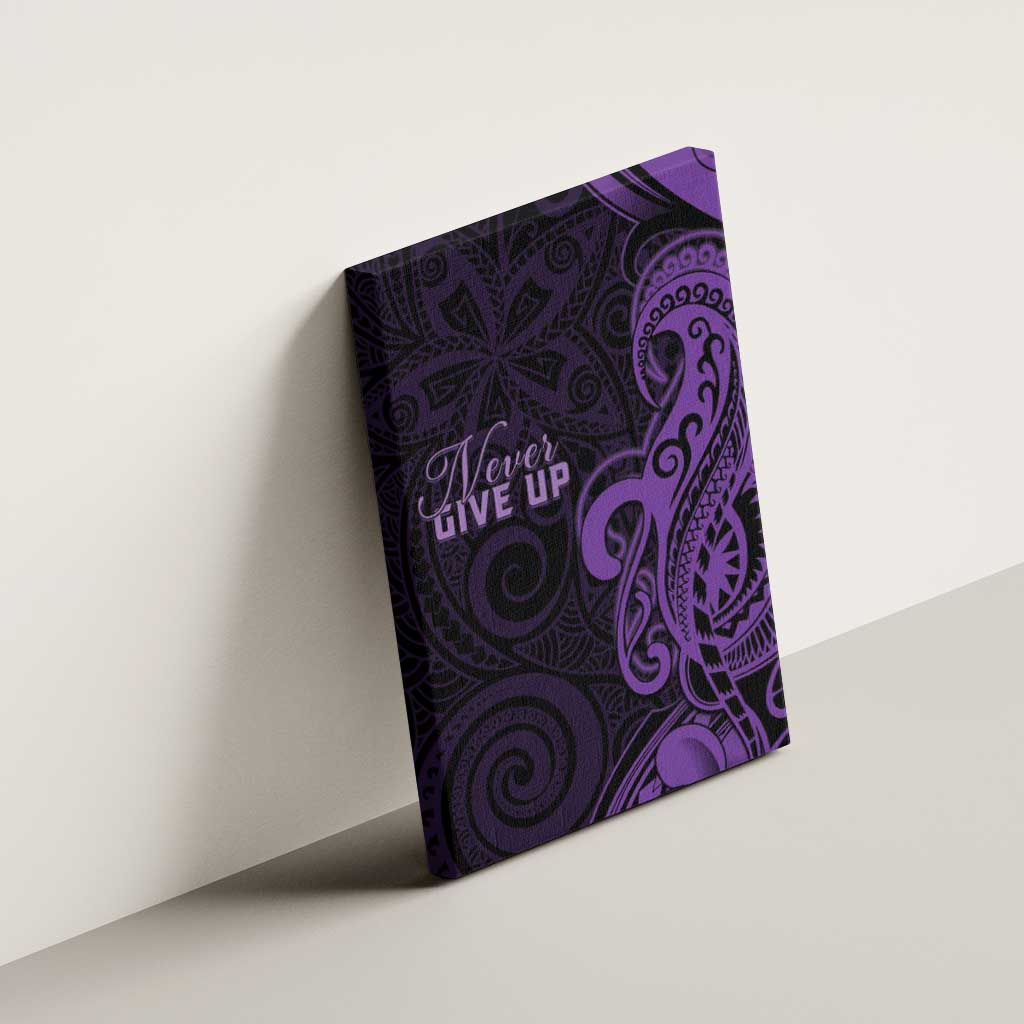Lupus Warrior Canvas Wall Art Never Give Up Polynesian Style LT05 - Polynesian Pride