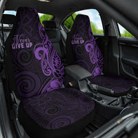 Lupus Warrior Car Seat Cover Never Give Up Polynesian Style LT05 One Size Purple - Polynesian Pride