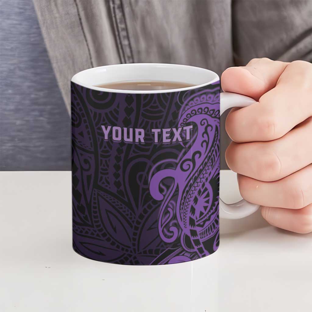Personalised Lupus Warrior Ceramic Mug Never Give Up Polynesian Style LT05 - Polynesian Pride