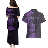 Personalised Lupus Warrior Couples Matching Puletasi and Hawaiian Shirt Never Give Up Polynesian Style LT05 - Polynesian Pride