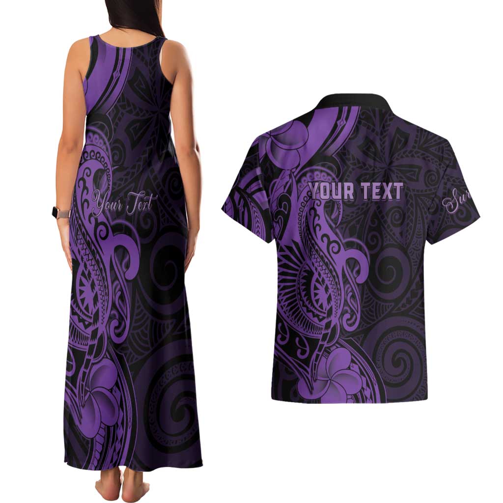 Personalised Lupus Warrior Couples Matching Tank Maxi Dress and Hawaiian Shirt Never Give Up Polynesian Style LT05 - Polynesian Pride