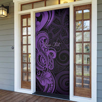 Personalised Lupus Warrior Door Cover Never Give Up Polynesian Style LT05 - Polynesian Pride