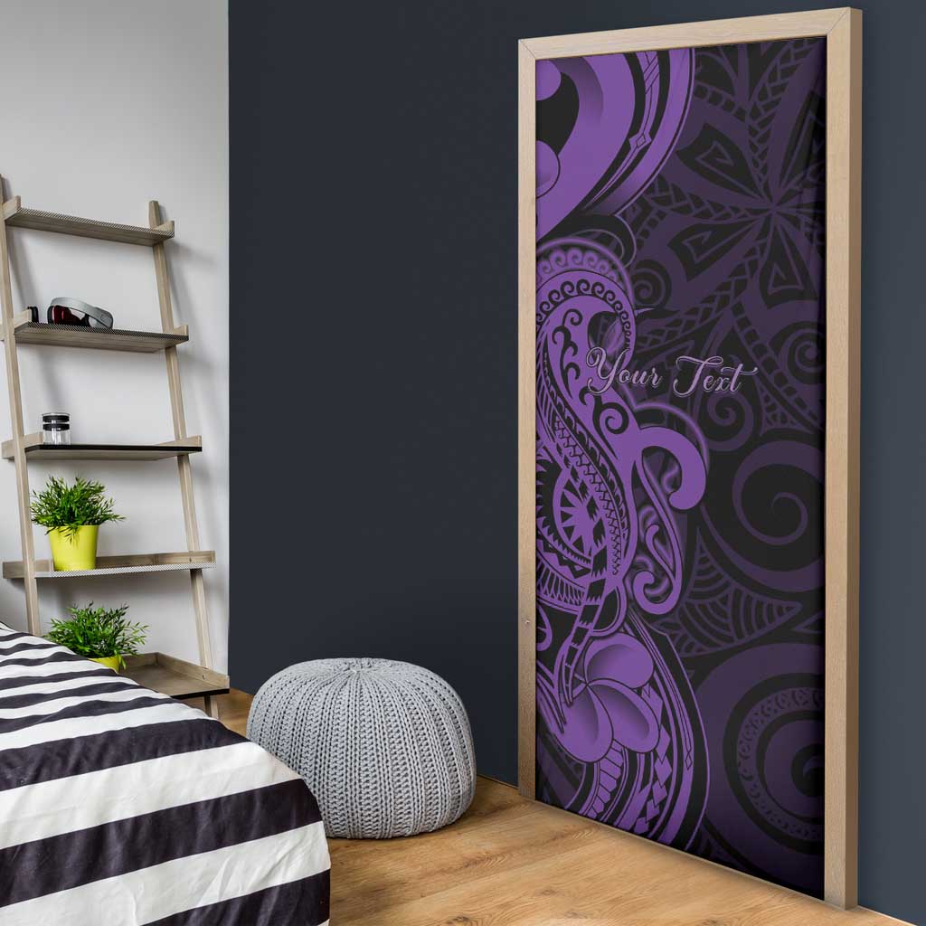 Personalised Lupus Warrior Door Cover Never Give Up Polynesian Style LT05 - Polynesian Pride