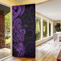 Personalised Lupus Warrior Door Cover Never Give Up Polynesian Style LT05 - Polynesian Pride