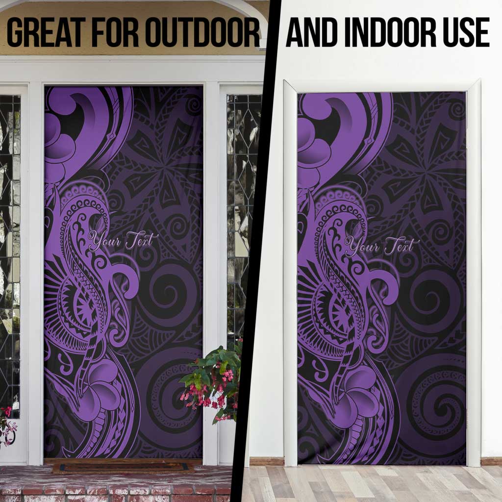 Personalised Lupus Warrior Door Cover Never Give Up Polynesian Style LT05 - Polynesian Pride