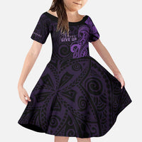 Personalised Lupus Warrior Family Matching Off Shoulder Short Dress and Hawaiian Shirt Never Give Up Polynesian Style