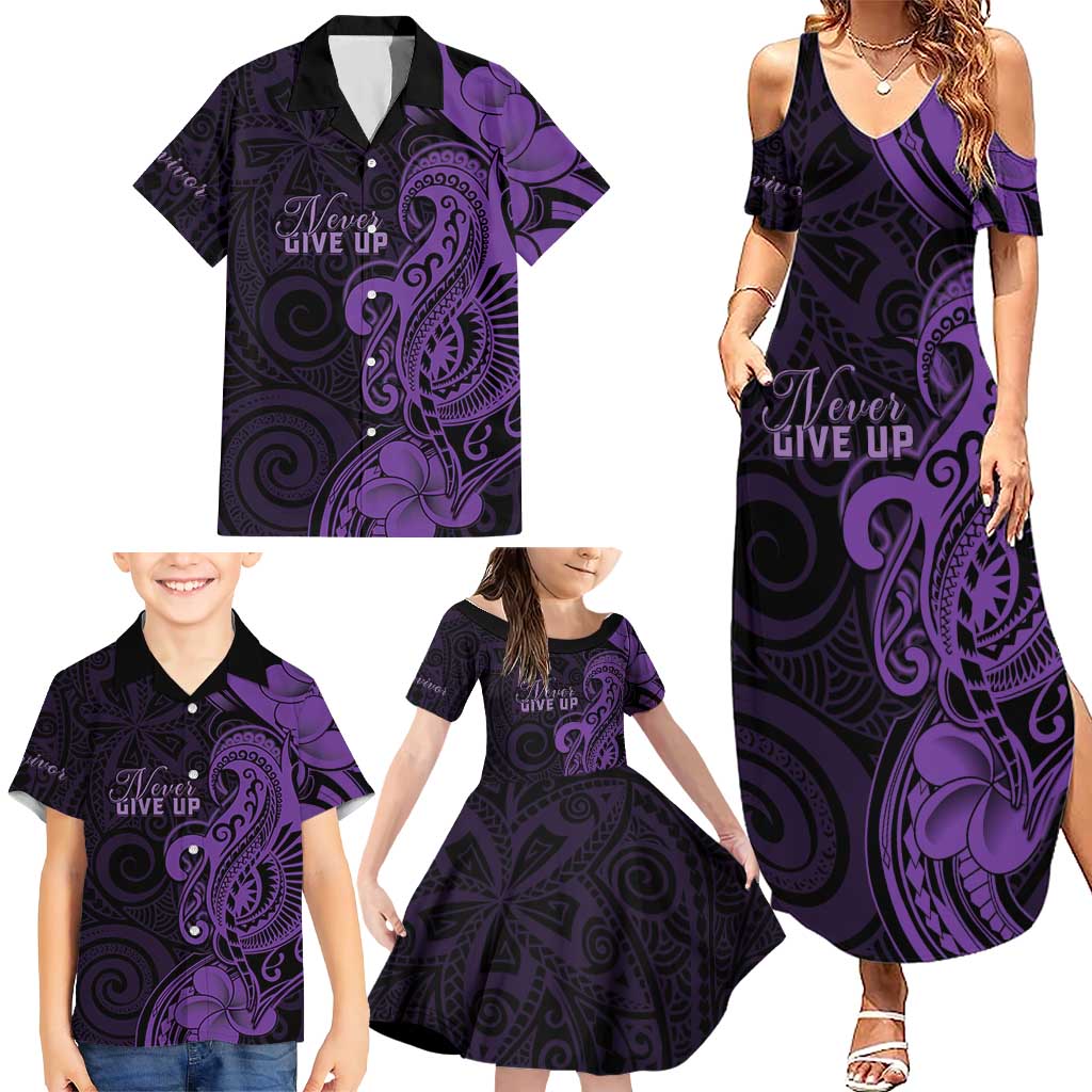 Personalised Lupus Warrior Family Matching Summer Maxi Dress and Hawaiian Shirt Never Give Up Polynesian Style LT05 - Polynesian Pride