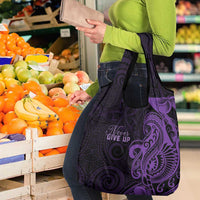 Lupus Warrior Grocery Bag Never Give Up Polynesian Style LT05 - Polynesian Pride