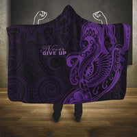 Lupus Warrior Hooded Blanket Never Give Up Polynesian Style LT05 - Polynesian Pride